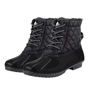 Sporto Angie Black Quilted Winter Boots